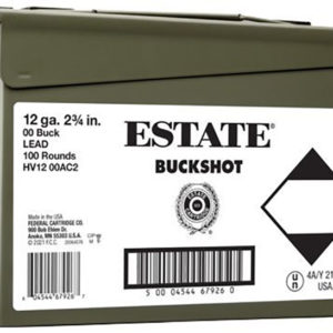 Federal .12 Gauge 2-3/4" Estate Buckshot 100Rd Can - HV12/00AC2