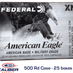 Case - Federal American Eagle 5.56mm 55 Grain FMJBT 500Rd/Case - XM193X