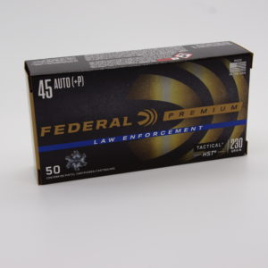 Federal Law Enforcement Premium 45 ACP +P 230 Grain, JHP 50Rd/Box - P45HST1