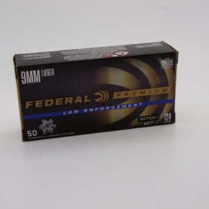 FEDERAL PREMIUM HST 9MM 124 GRAIN JACKETED HOLLOW POINT 50RD/BOX - P9HST1