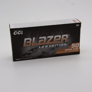 CCI BLAZER BRASS 40S&W 165 GRAIN FULL METAL JACKET, FLAT NOSE 50RDS/BOX - CCI5210