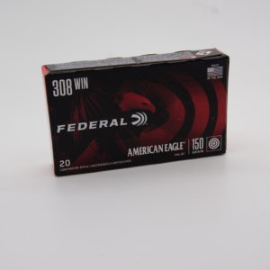 FEDERAL AMERICAN EAGLE 308WIN 150 GRAIN FULL METAL JACKET BOATTAIL 20RDS/BOX - AE308D