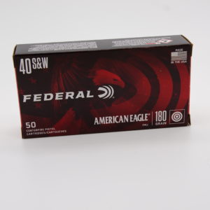 CASE-FEDERAL AMERICAN EAGLE 40S&W 180 GRAIN FULL METAL JACKET, BALL 1,000 ROUNDS - 20 BOXES, 50RDS/BOX - AE40R1