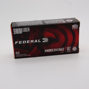 Federal American Eagle 9mm Luger 147 Grain FMP Flat Point 50Rd/Box - AE9FP